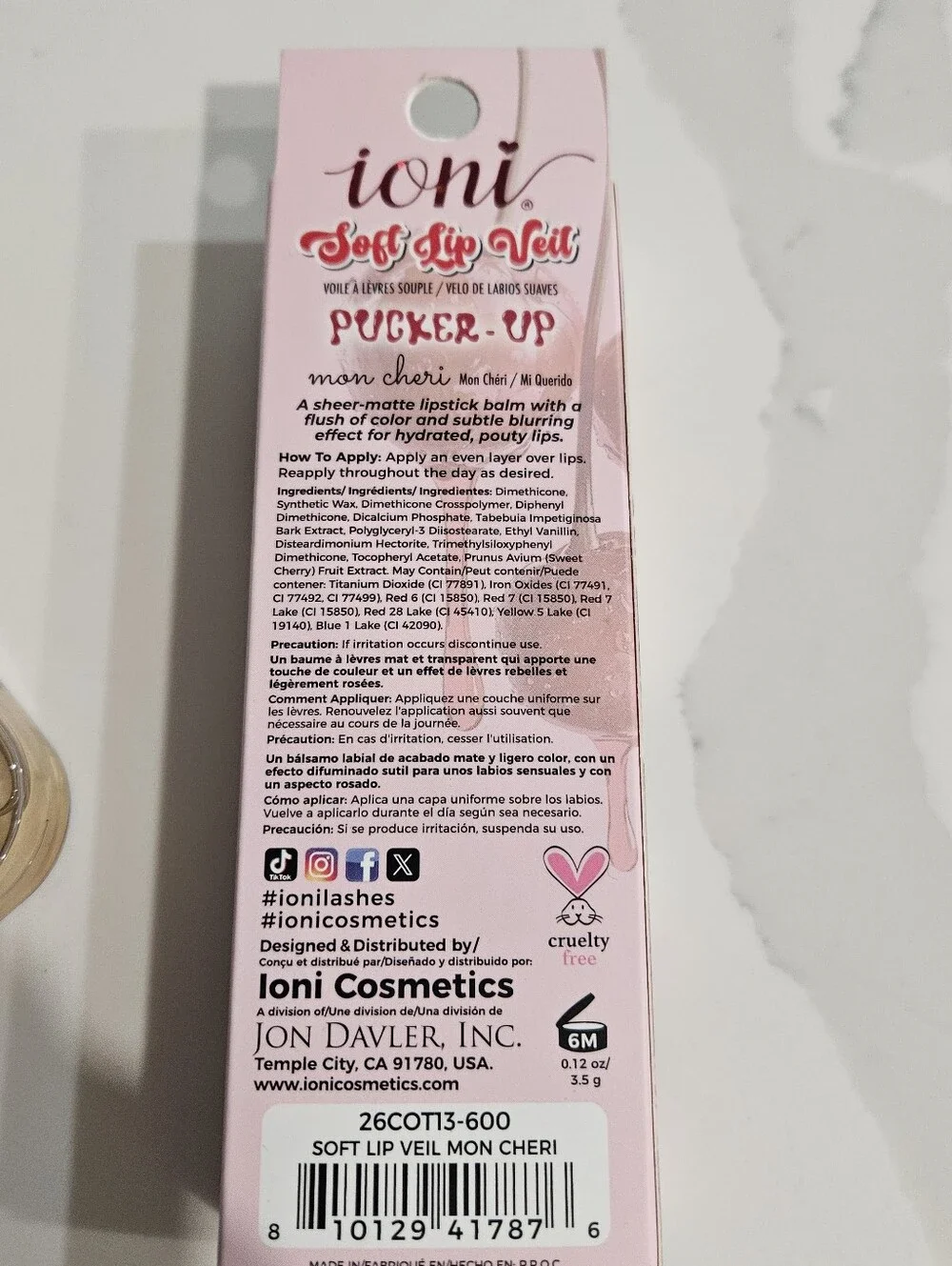 Soft Lip Veil Moisturizing Lip Stain - Cheri (Pink Packaging)